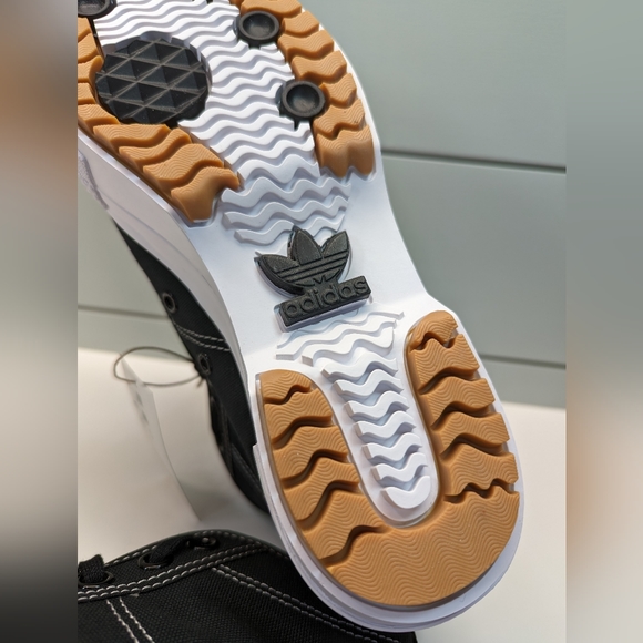 Adidas Nizza Trek Black White Casual Platform Hi Top Canvas Sneakers Women's 7.5 - Picture 9 of 11